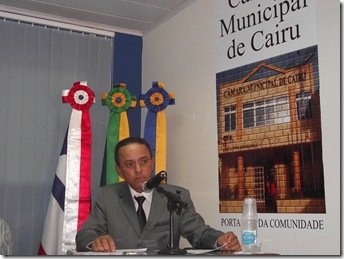 abertura da câmara de cairu